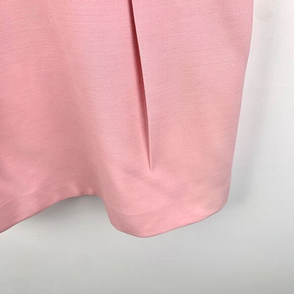 Alexander McQueen Pink Puffed-Sleeve Wool & Silk Blend Dress Size 40 Made In Ita - Picture 4 of 7